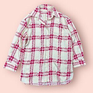 Marni x Uniqlo Oversized Button Up Patterned Shirt